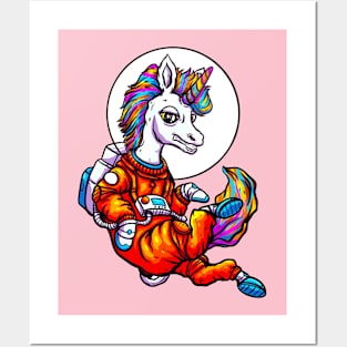 Unicorn in space Posters and Art